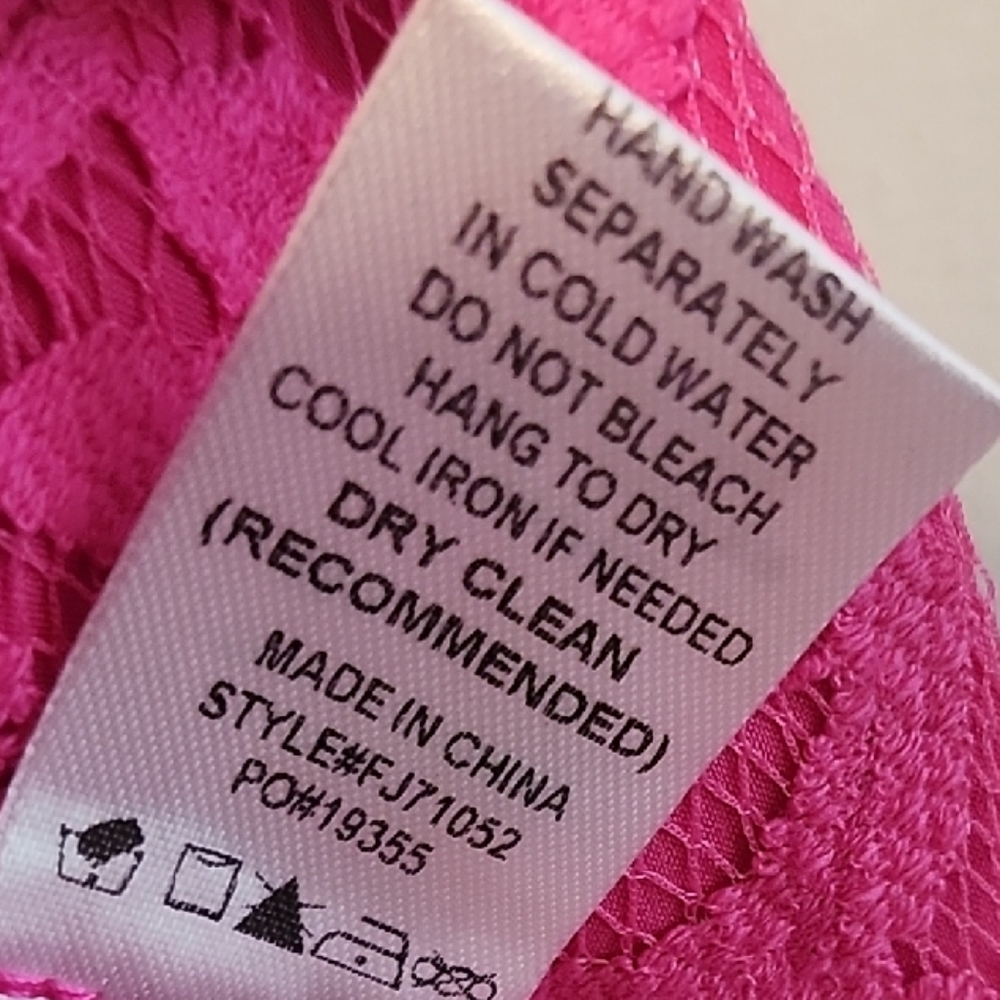 NWOT Fate Hot Pink Elegant Lace Blazer - Picture 9 of 9